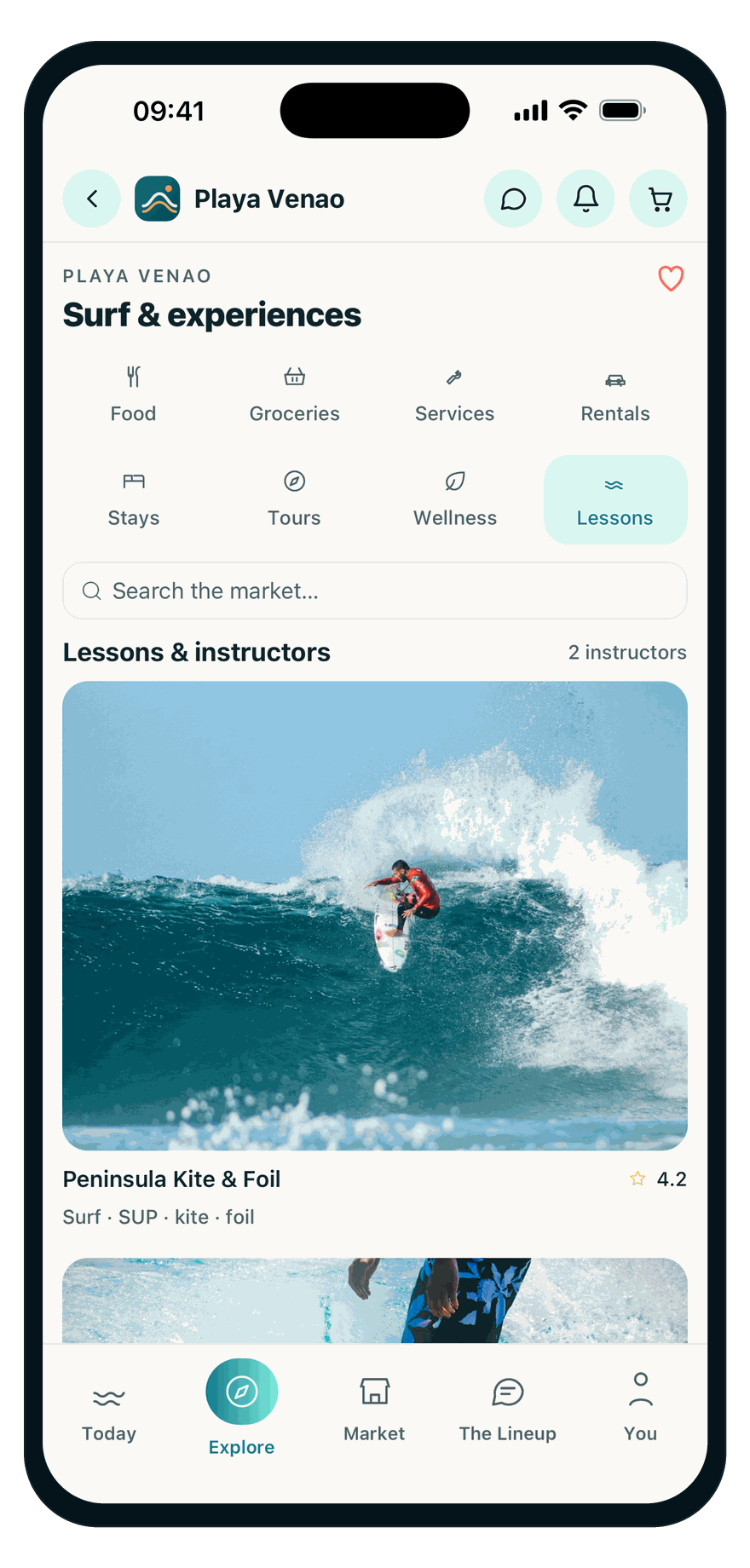 Clases reservables, aperturas con entradas, en la app Coastly